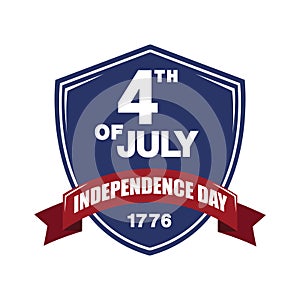 USA independence day label. Vector illustration decorative design