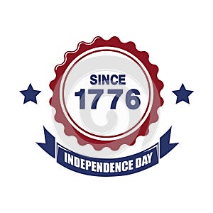 USA independence day label. Vector illustration decorative design