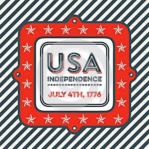 USA Independence Day vintage emblem