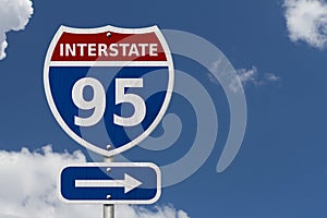 USA Interstate 95 highway sign