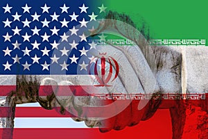 USA Iran peace concept