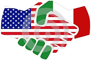 USA - Italy / Handshake