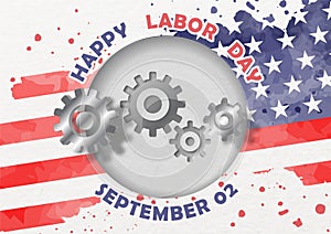 The USA labor day card and poster in banner vector design