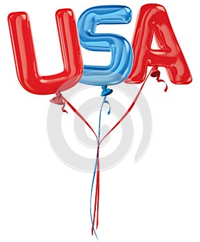 USA letters Balloons