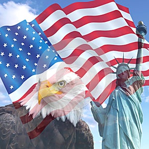 Spojené štáty americké vlajka 