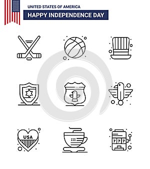  9spojené státy americké linka zabalit z nezávislost známky a symboly z americký štít americký 