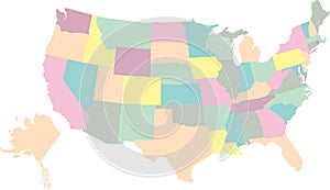 USA map photo
