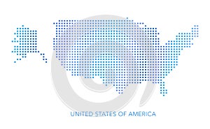 USA map, dot vector background