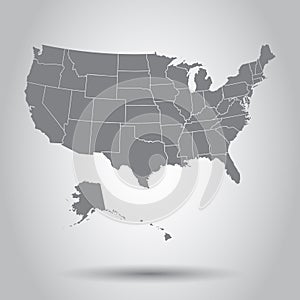 USA map icon. Business cartography concept United States of Amer