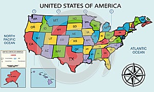 The USA map