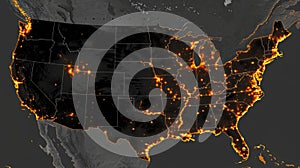 Usa map pinpointing election hotspots identified for comprehensive voting analysis photo