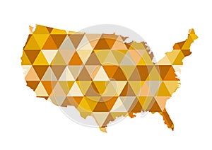 USA map vector illustration