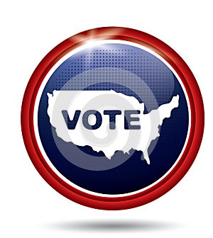 USA map and voting. Vector illustration decorative design