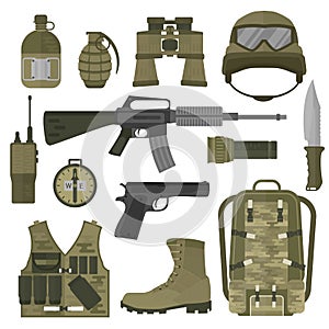 USA or NATO troop military army symbols vector illustration