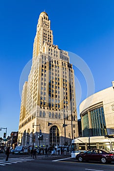 USA, New York State, New York City, Historic Brooklyn clock tower building