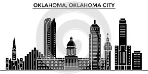 Usa, Oklahoma, Oklahoma City architecture vector city skyline, travel cityscape with landmarks, buildings, isolated
