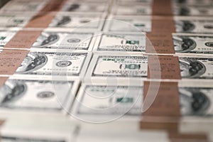 USA One Hundred dollars in a box