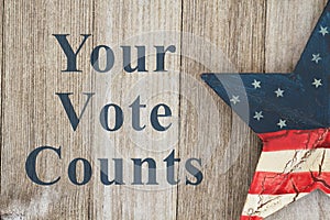 USA patriotic voting message