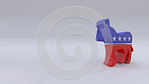 USA political parties symbols: democrats and repbublicans