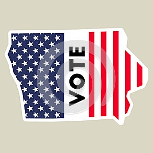 USA presidential election 2016 vote sticker. photo