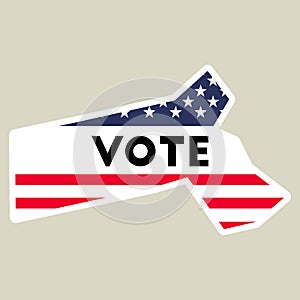 USA presidential election 2016 vote sticker. photo