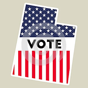 USA presidential election 2016 vote sticker. photo