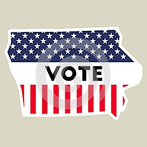 USA presidential election 2016 vote sticker.