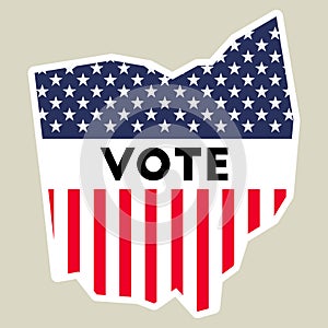 USA presidential election 2016 vote sticker.