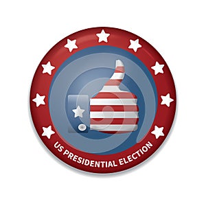 usa presidential election badge. Vector illustration decorative background design