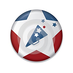 usa presidential election badge. Vector illustration decorative background design