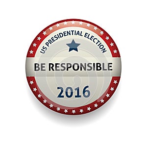 usa presidential election badge. Vector illustration decorative design