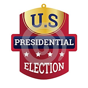 USA presidential election label. Vector illustration decorative design