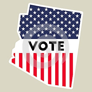 USA presidential election 2016 vote sticker.