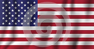 USA realistic waving flag vector illustration. National country