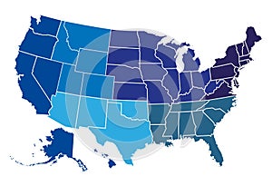 Usa regional map photo