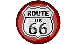 USA Route 66 vintage road sign