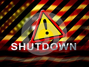Usa Shutdown Warning Political Government Shut Down Means National Furlough