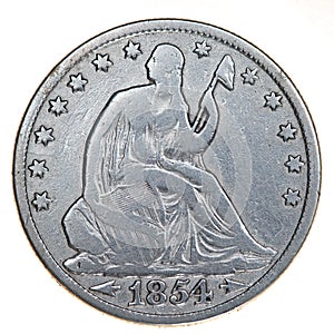1854 USA Silver Half Dollar
