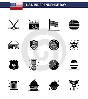  16 spojené státy americké solidní zabalit z nezávislost známky a symboly z ochrana spojené státy americké americký sluneční brýle 