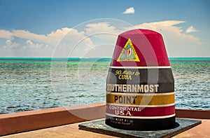 USA Southernmost Point Monument and Key West Tourist Attraction