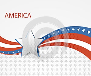 USA star flag design elements vector