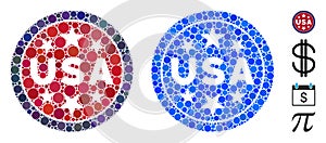 USA Stars Symbol Mosaic Icon of Circles photo