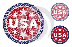 USA stars symbol Mosaic Icon of Raggy Items