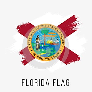 USA State Florida Vector Flag Design Template. Florida Flag for Independence Day