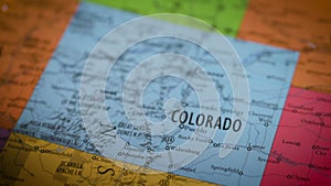 USA state map color contour Colorado CO 2