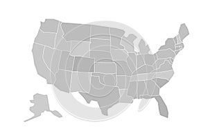 USA state map vector illustrastion