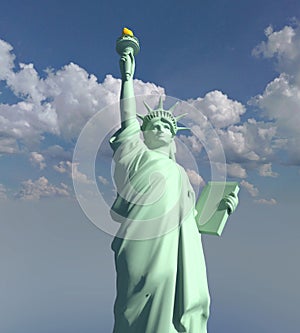 USA Statue of Liberty illustration 3D render