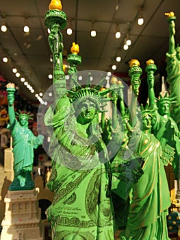 USA, Statue of Liberty Wrapped in Money