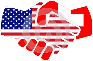 USA - Switzerland handshake