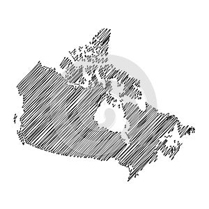 canada thread map line vector illustration